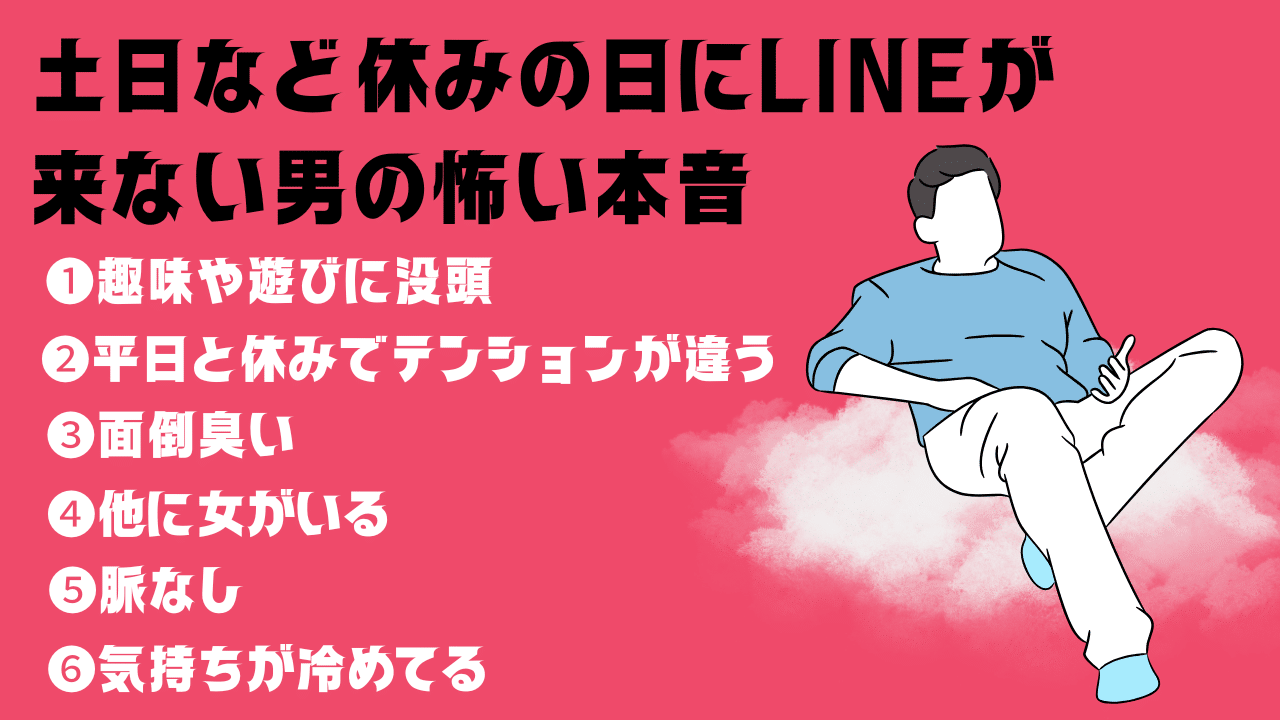 土日など休みの日にLINEが来ない男の本音